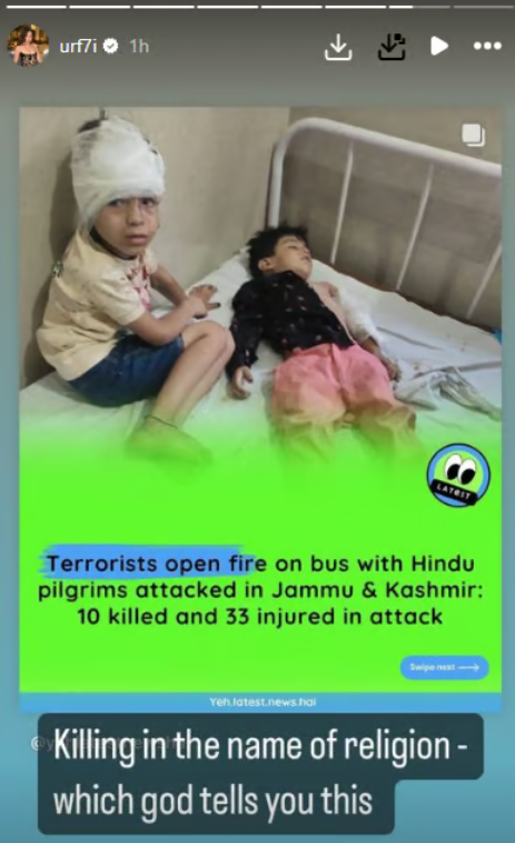 Urfi Javed slams the terror attack | Instant Bollywood Urfi Javed slams the terror attack