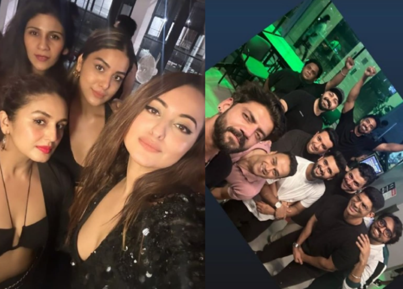 Sonakshu Sinha and Zaheer Iqbal at their bachelorette/bacherlor parties | Instant Bollywood Sonakshu Sinha and Zaheer Iqbal at their bachelorette/bacherlor parties