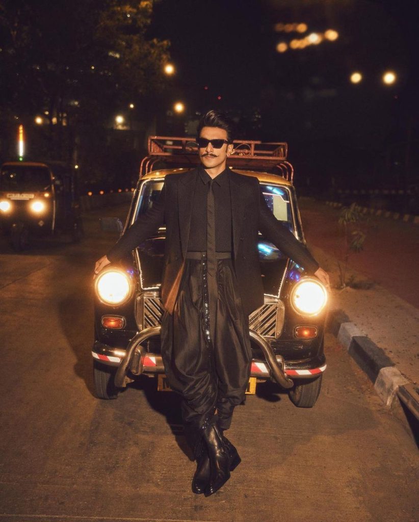 ranveer-singh | Instant Bollywood Black dhoti pants