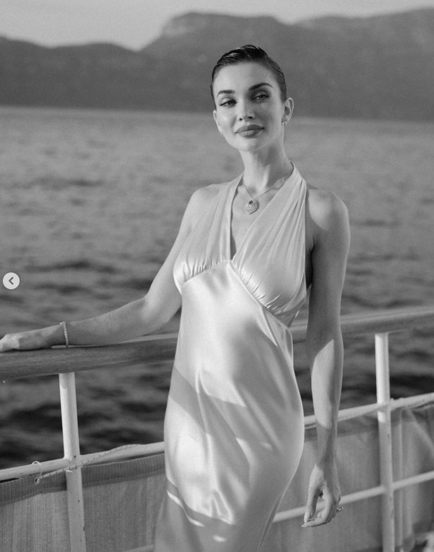 Amy Jackson wedding cruise look | Instant Bollywood Amy Jackson wedding cruise look