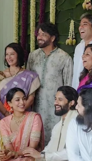 sobhita-dhulipala-naga-chaitanya-engagement-pics--1 | Instant Bollywood Naga Chaitanya-Sobhita Dhulipala and Family