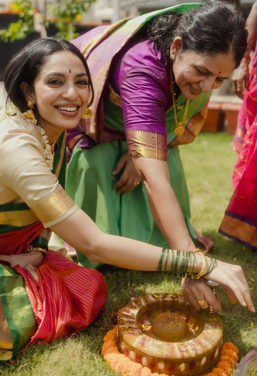 Godhuma Raayi Pasupu danchatam - wrote Sobhita 