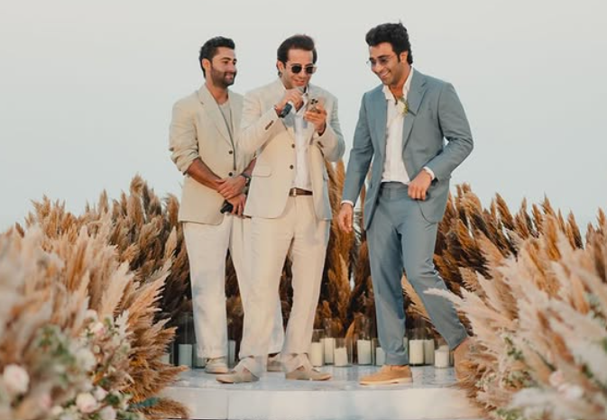 Aadar Jain with his groomsmen | Instant Bollywood Aadar Jain with his groomsmen