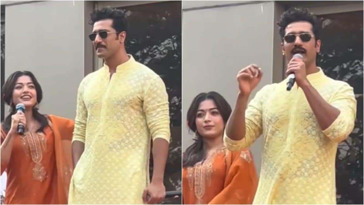 Watch: Vicky Kaushal Welcomes ‘Maharani’ Rashmika Mandanna To Chhaava Promotions