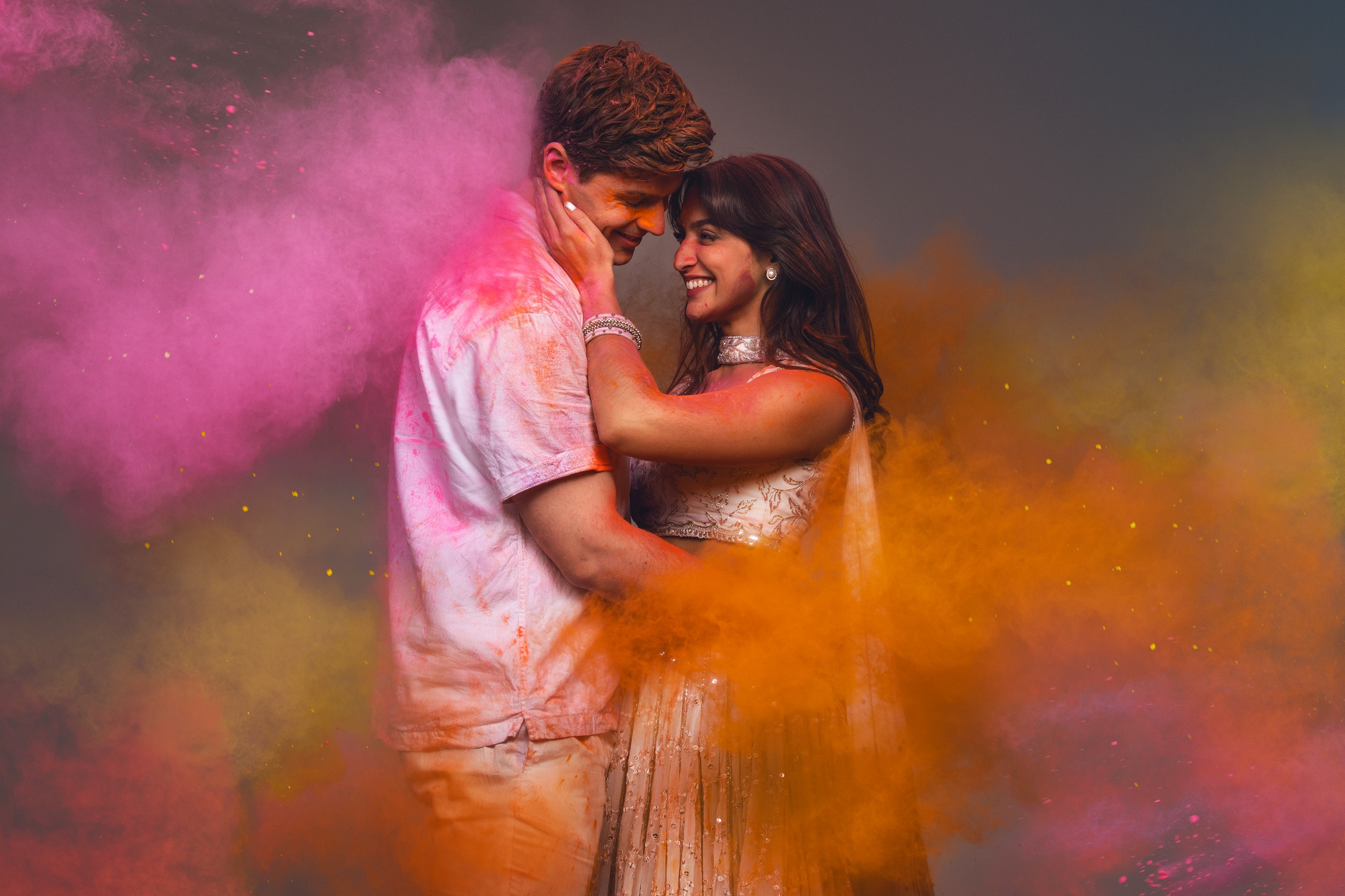 Come Fall In Love – The DDLJ Musical: Jena Pandya and Ashley Day celebrate the Indian festival of colours Holi in a new image