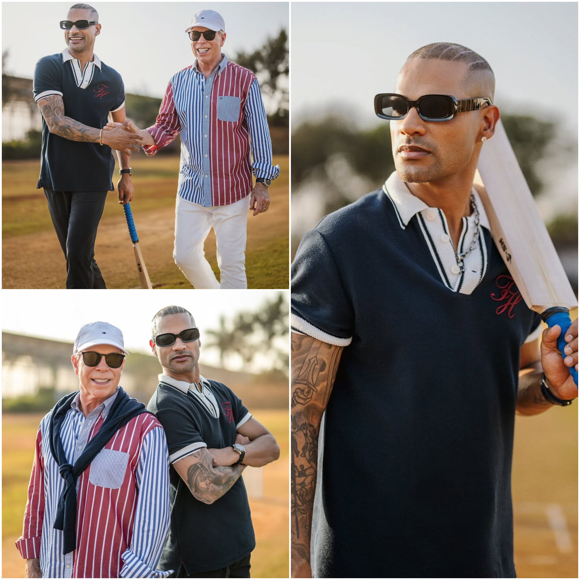 Shikhar Dhawan and Tommy Hilfiger spotted together on cricket field