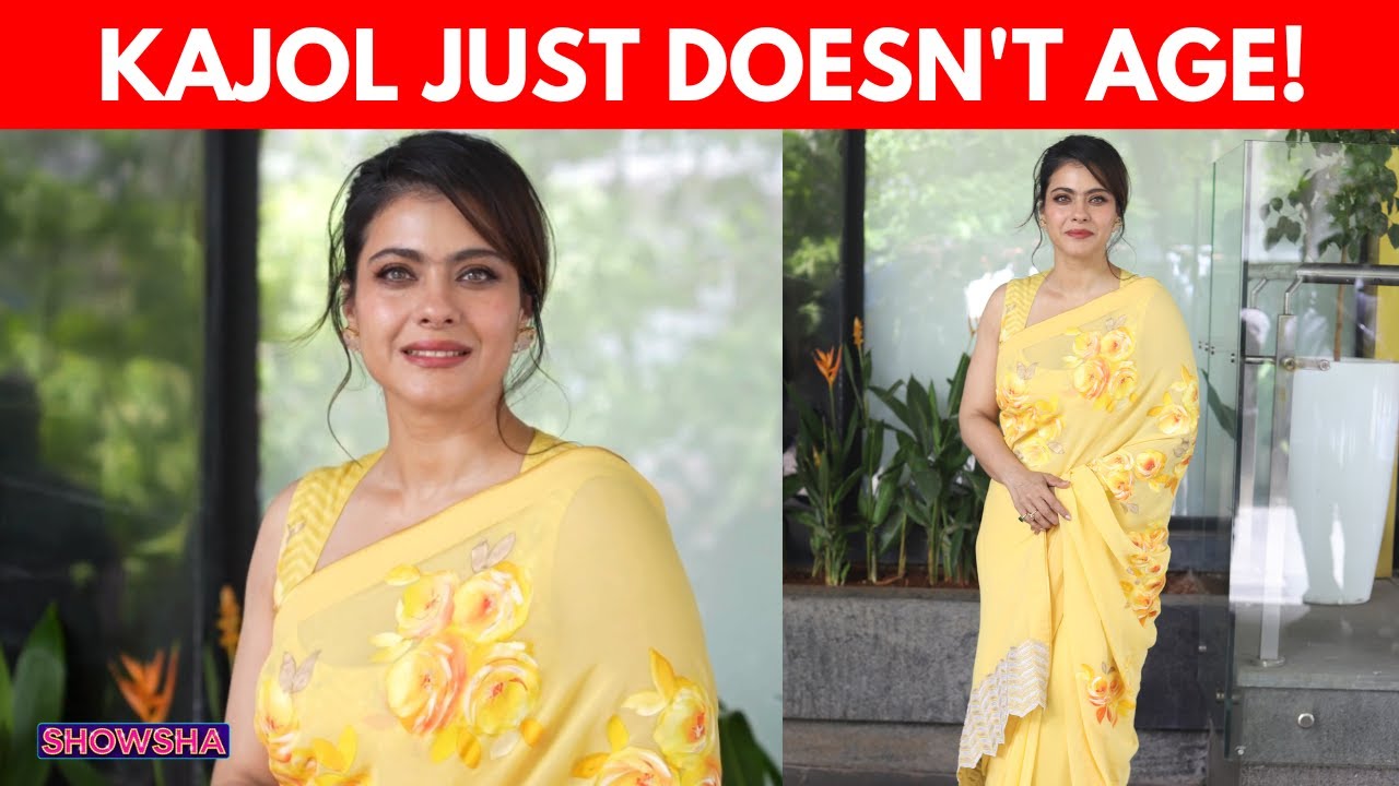 Kajol Looks As Youthful As She Looked In The 90s While Promoting Her Film 'Maa' In A Yellow Saree 