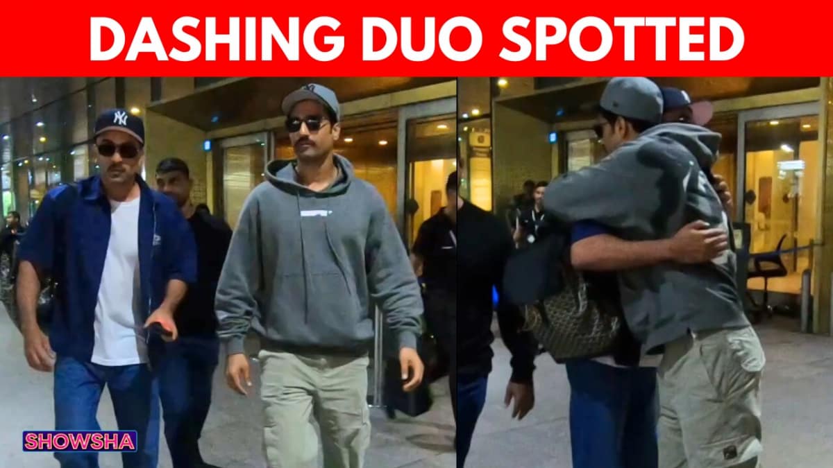 Ranbir Kapoor & Vicky Kaushal Share A Hug As They Return To Mumbai After ‘Love & War’ Shoot | WATCH