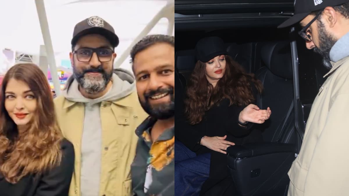 Abhishek Bachchan Keeps Aishwarya Rai Close In Viral Airport Video With A Fan | WATCH | Bollywood News