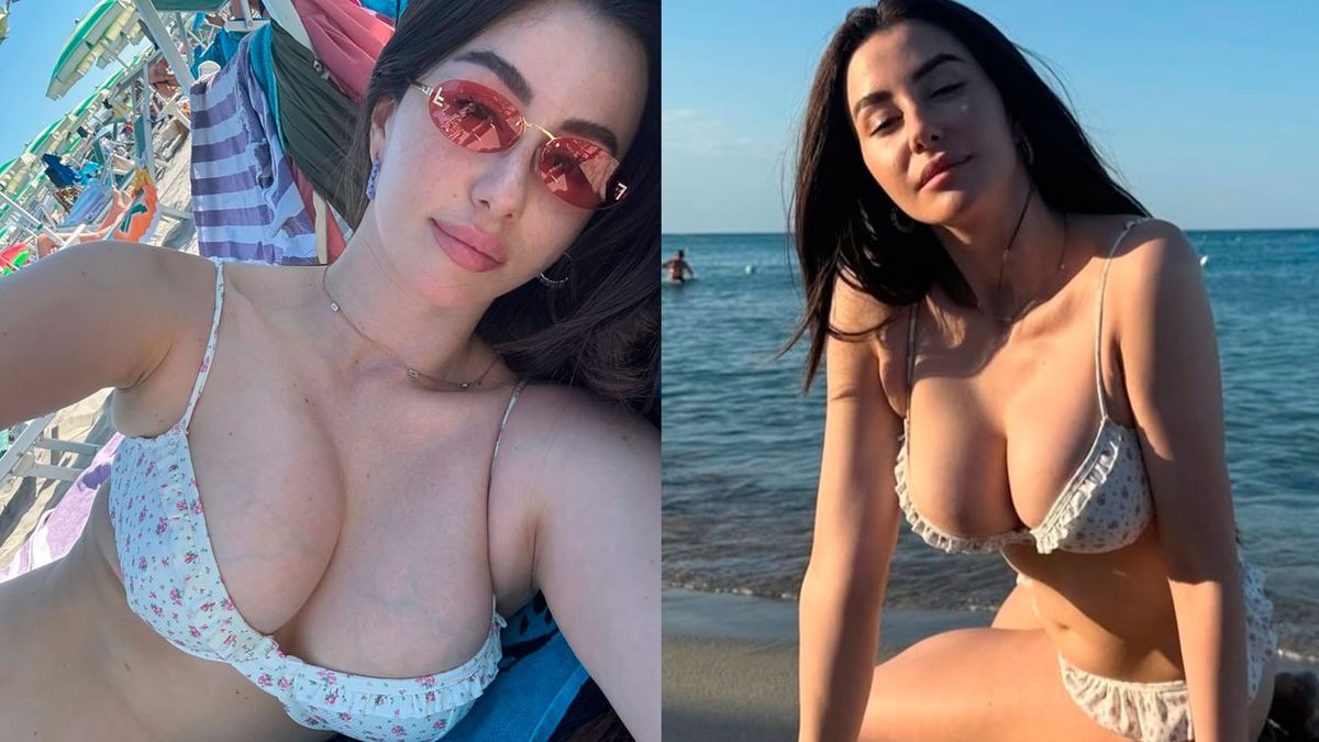 Giorgia Andriani turns the heat all the way up in this stunning floral bikini set