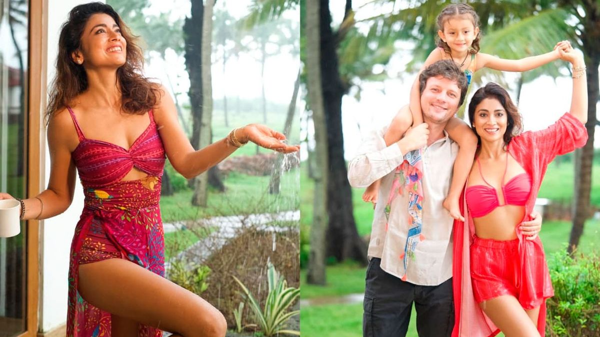Shriya Saran radiates joy on a dreamy vacation, soaking in the rains & family love —