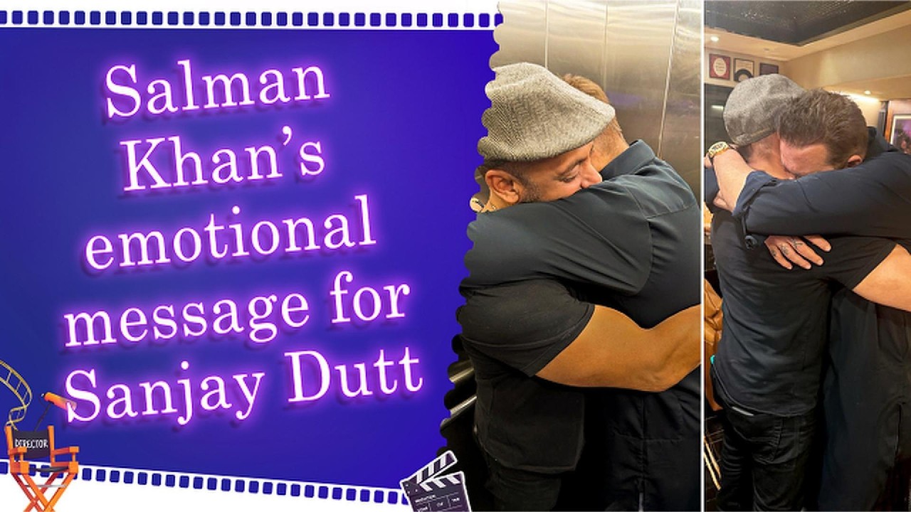 Actor Salman Khan shares emotional reunion pics with Sanjay Dutt