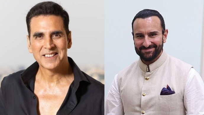 ‘Haiwaan’ Akshay Kumar turns playful while posing with Saif Ali Khan on the sets of ‘KBC 18’